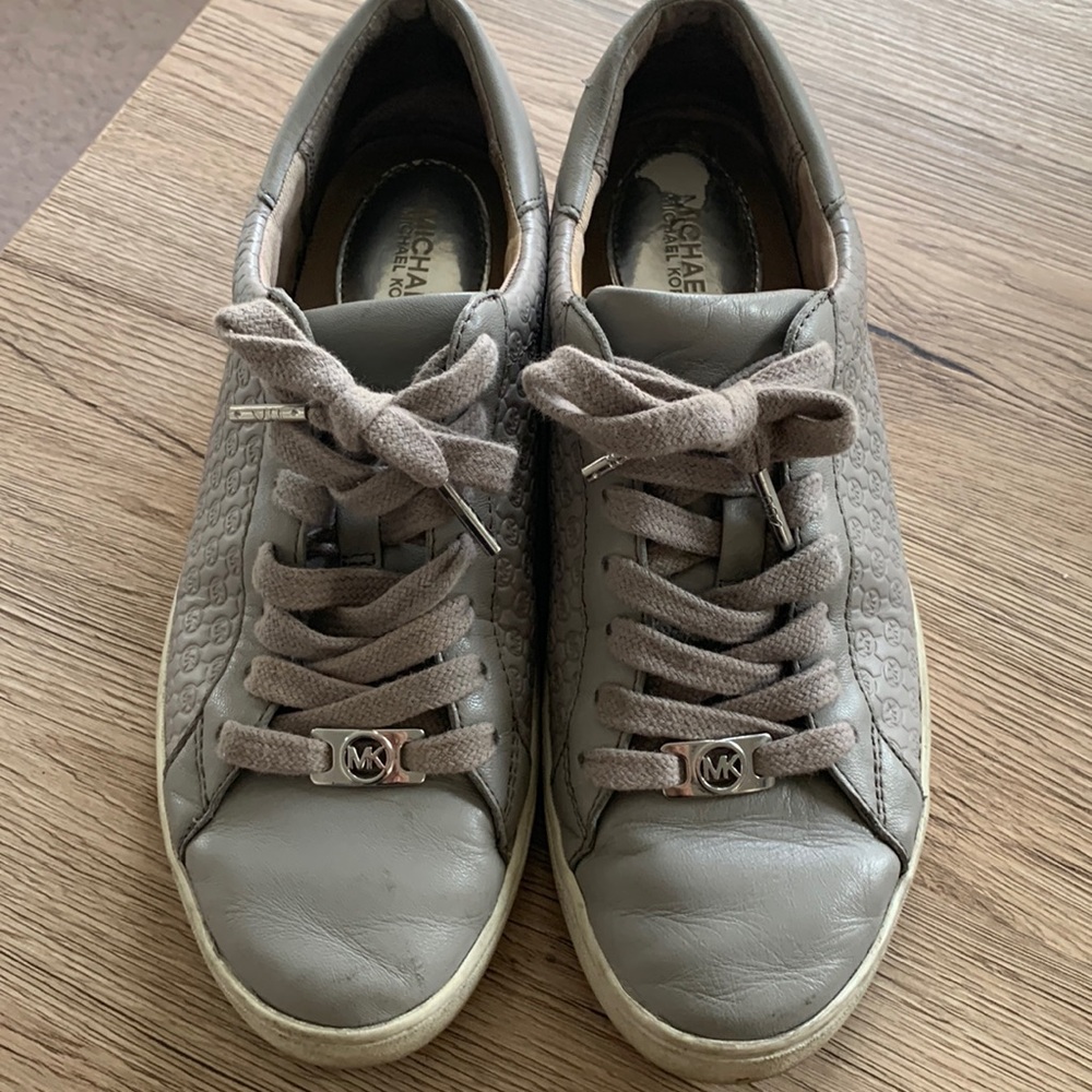 Michael Kors grey Leather sneakers
